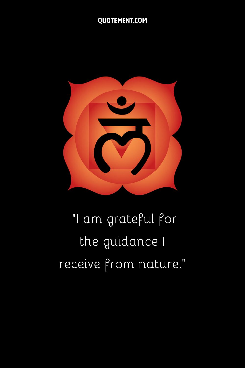 Illustration of the root chakra symbol representing an affirmation for reconnecting with the Earth
