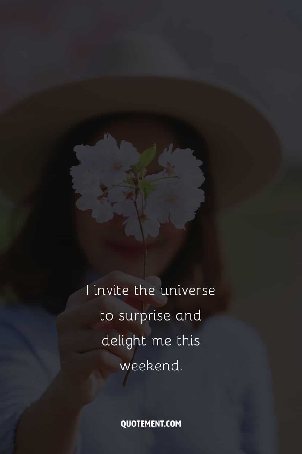 Image of a girl holding a flower representing affirmation for Saturday