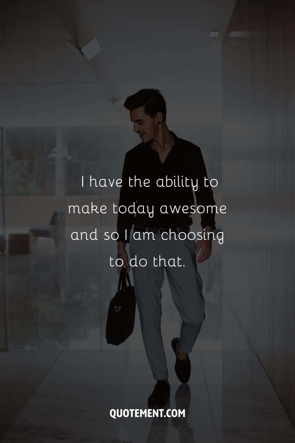Image of a guy wearing formal clothes representing Friday confidence affirmation.