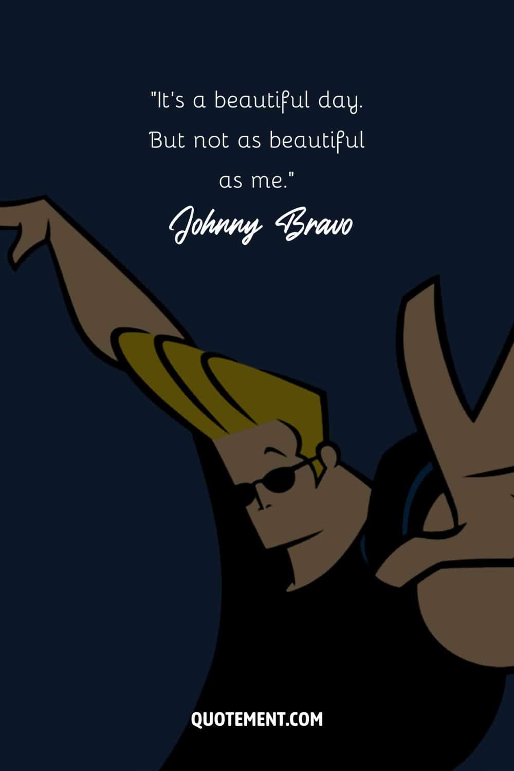 Johnny Bravo making his moves with hands
