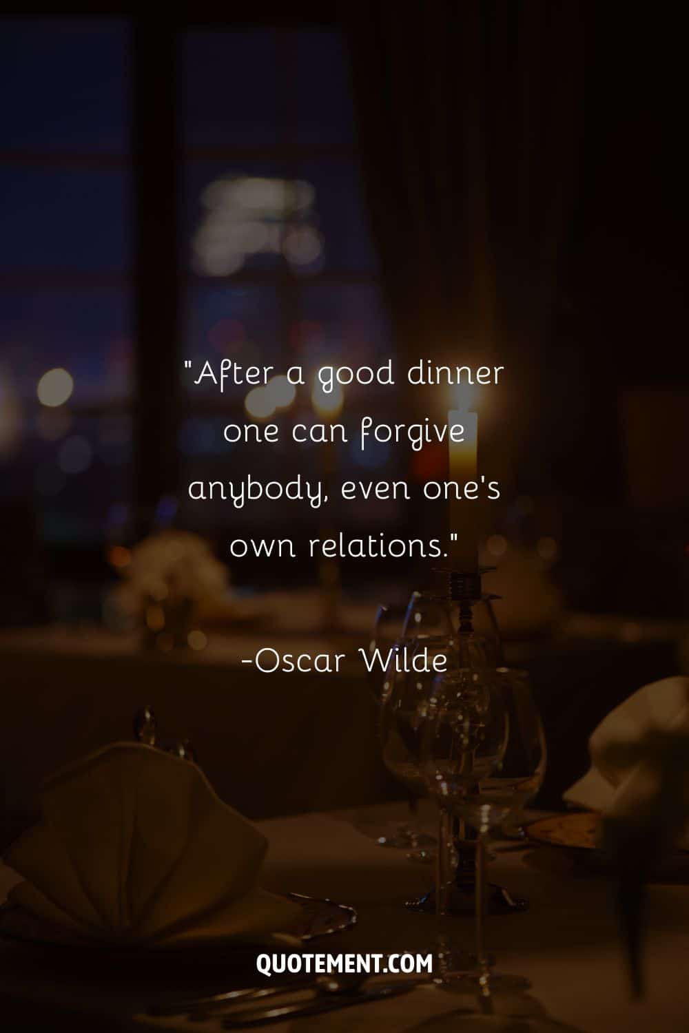 Photograph of a dinner table representing a dinner quote