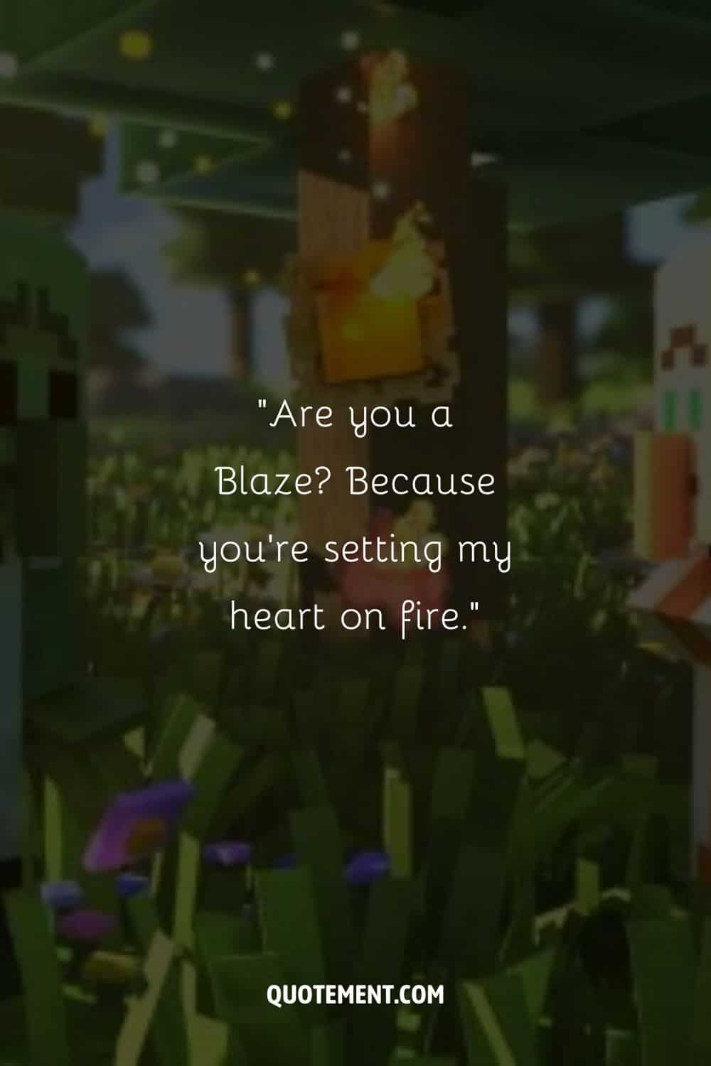 Relaxed emerald Minecraft character representing flirty mc pickup line