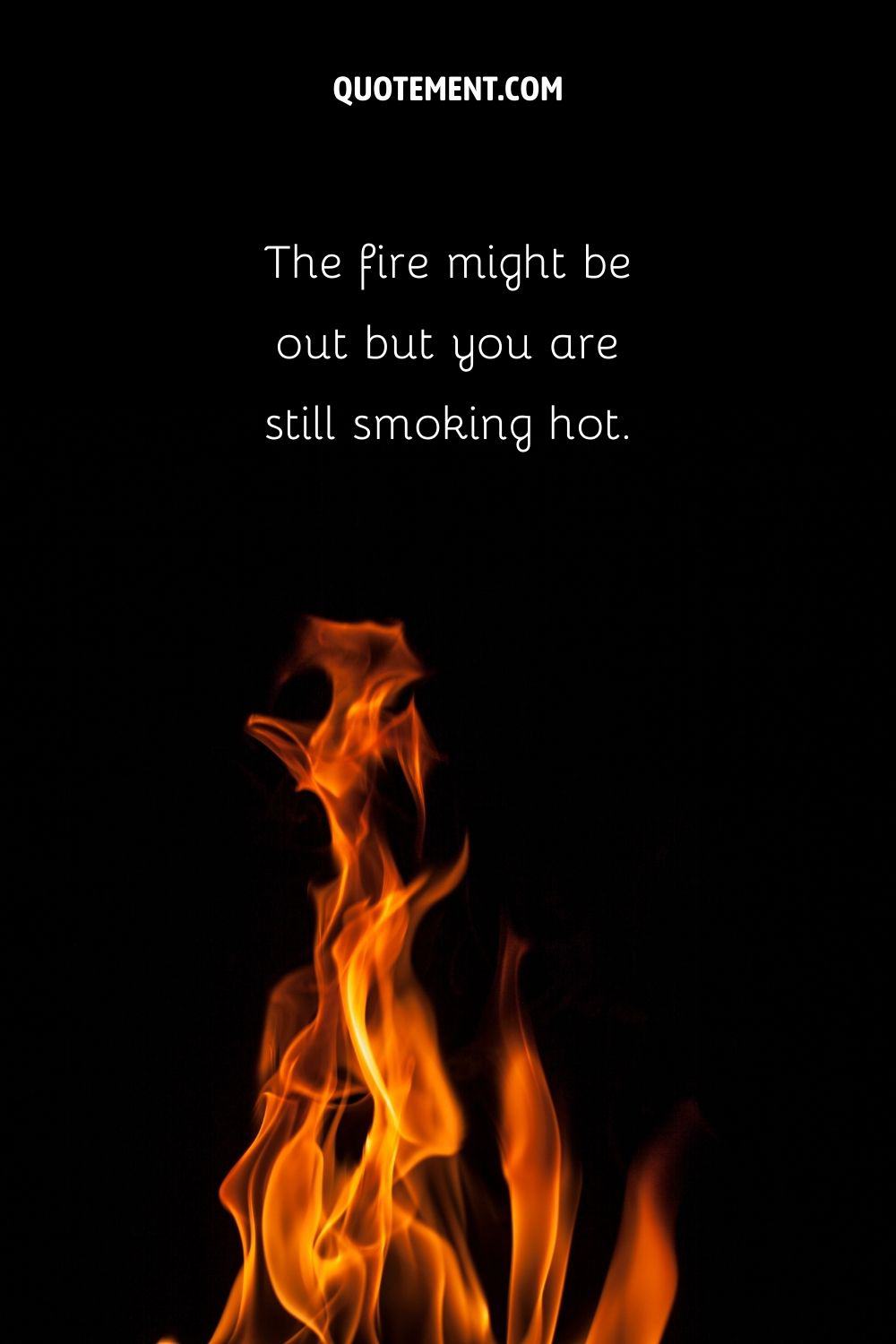 fire on a black background representing top fire pick up line