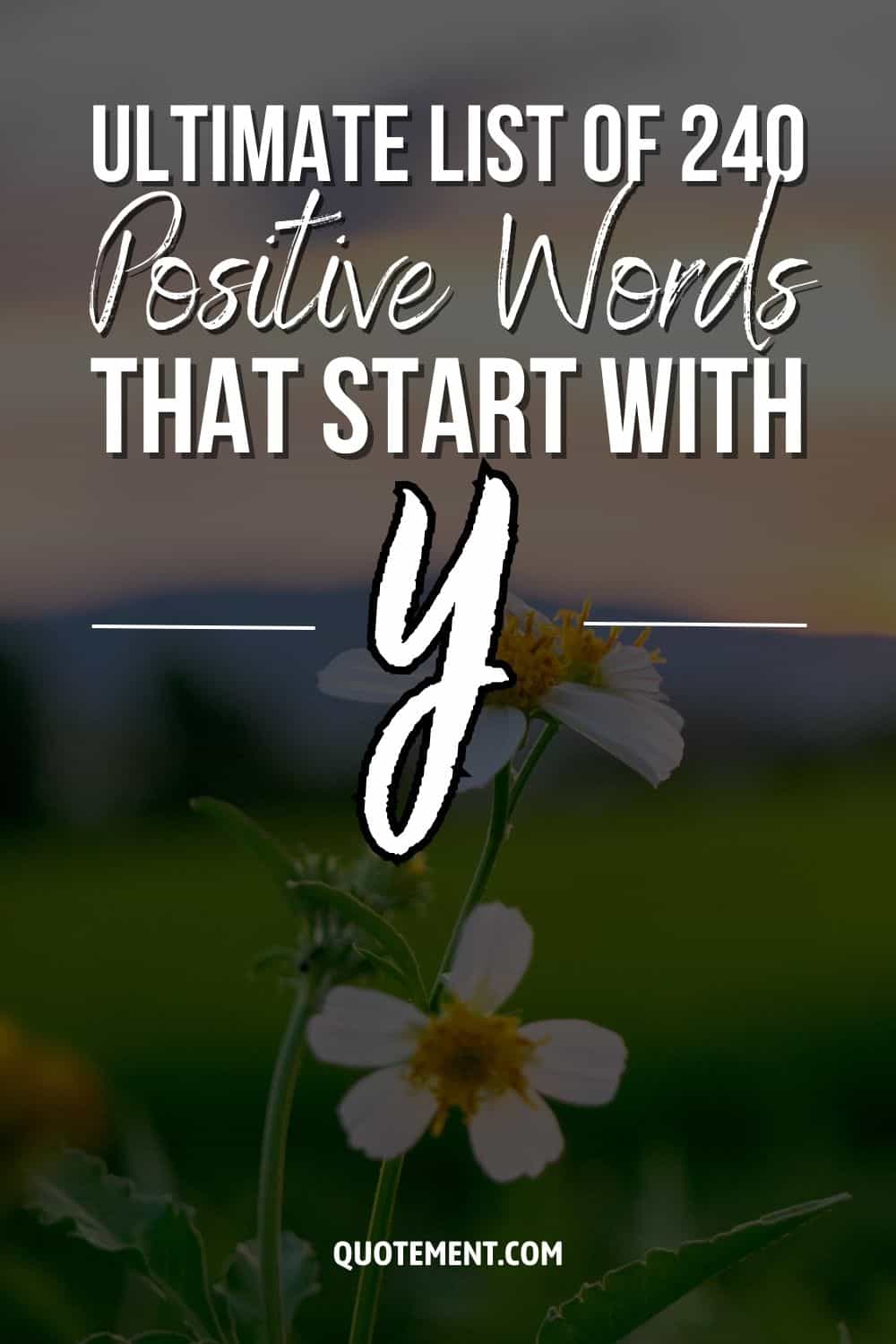 Lista definitiva de 240 palabras positivas que empiezan por Y