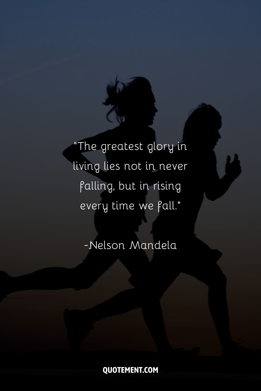 a couple running in the sunset representing an encouraging quote about pushing through failure