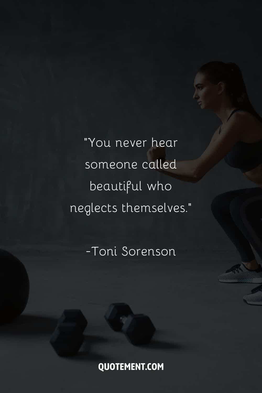 a girl having a workout representing motivational quotation