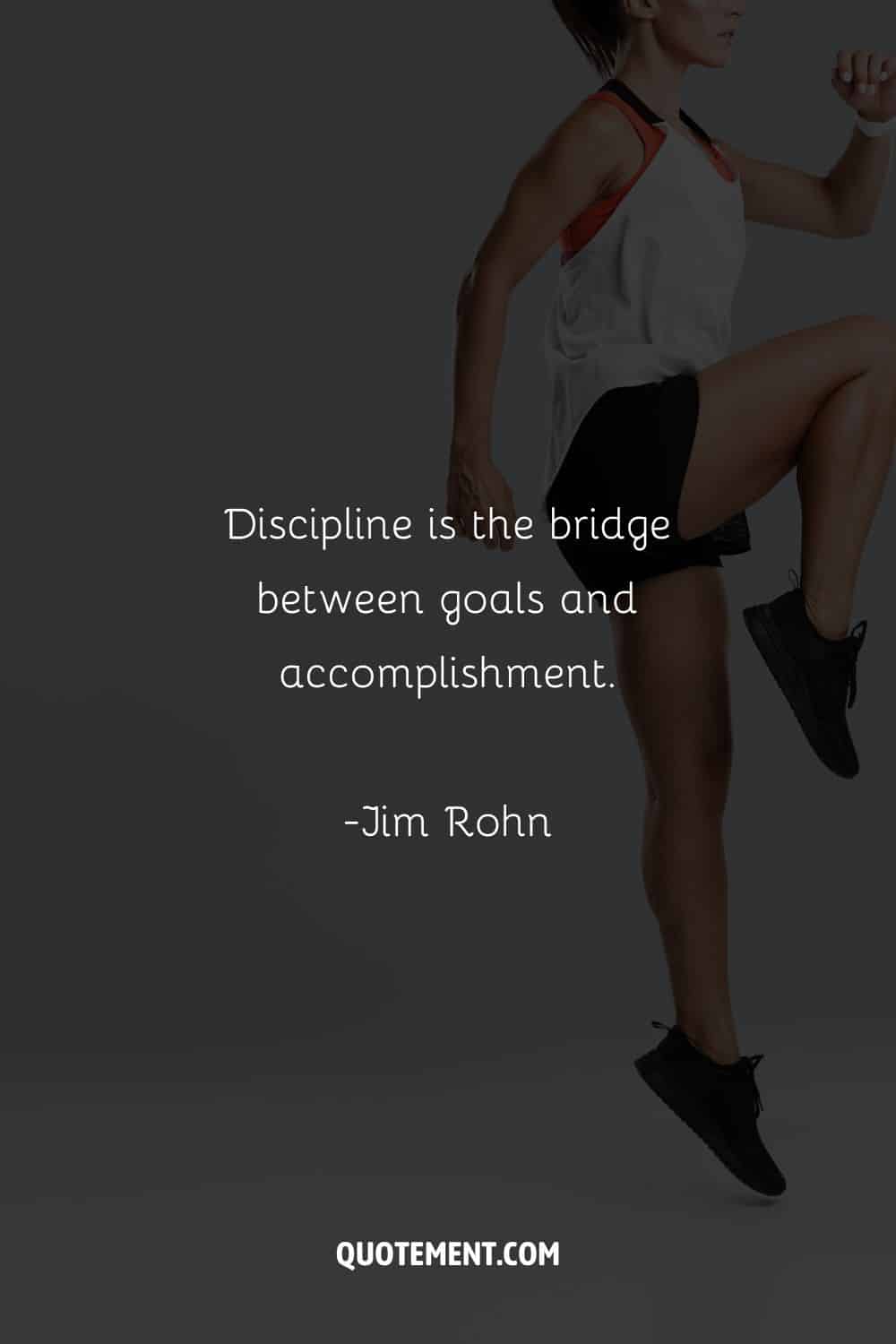 a girl working out representing sport discipline quote