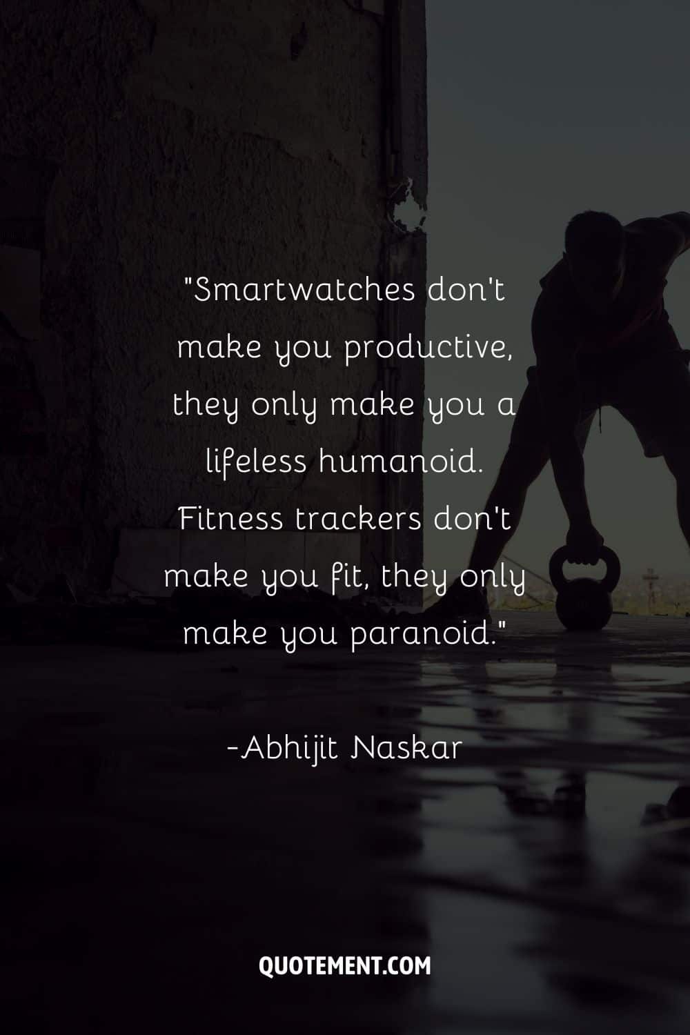 a guy doing kettlebell workout representing gym lover quote