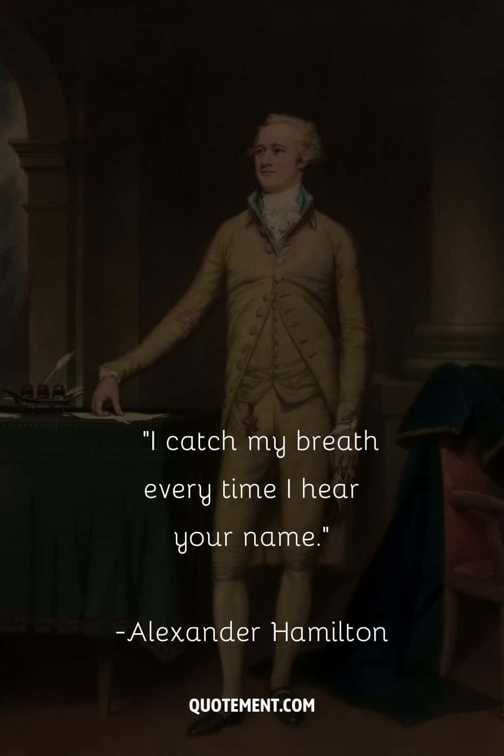 a medieval high class man representing famous hamilton quote
