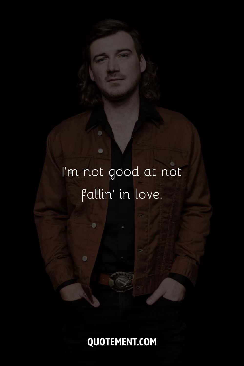 a photograph of a man with light hair representing morgan wallen quote from songs
