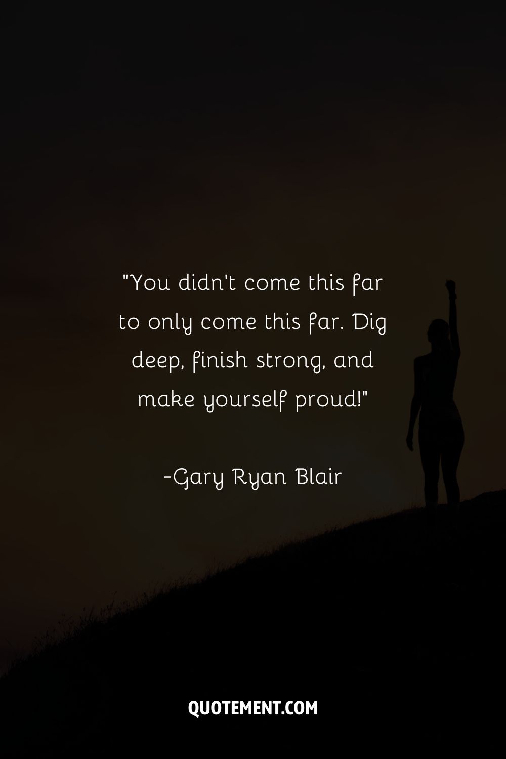 a woman standing with her arm raised representing an inspiring be strong quote