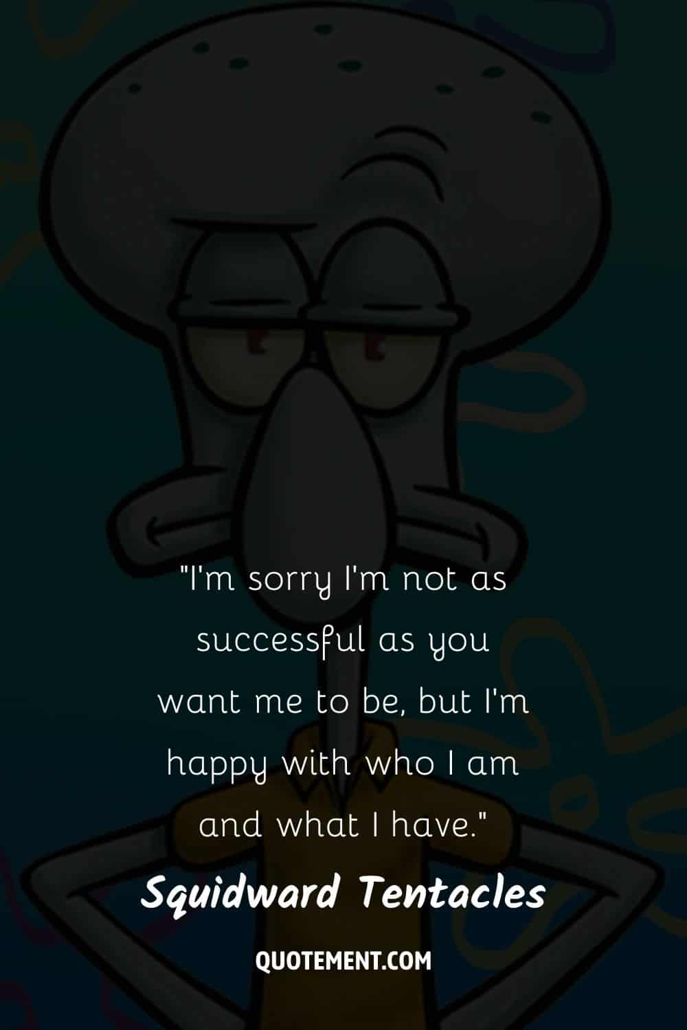 illustration of Squidward Tentacles representing the best Squidward quote