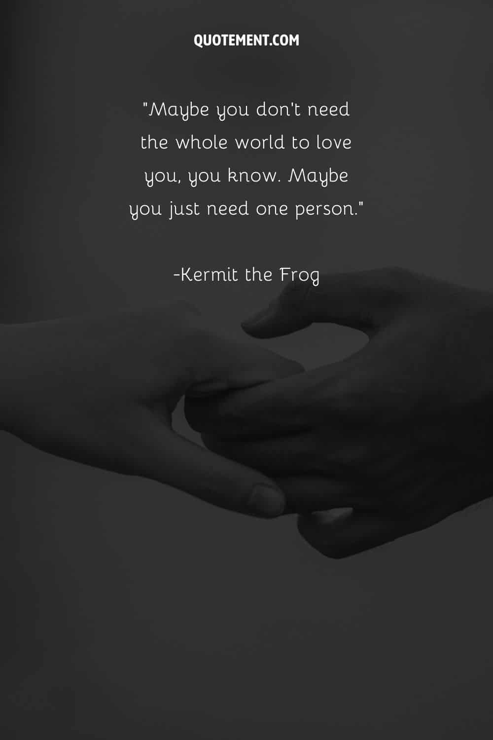 image of two holding hands representing a quote about love
