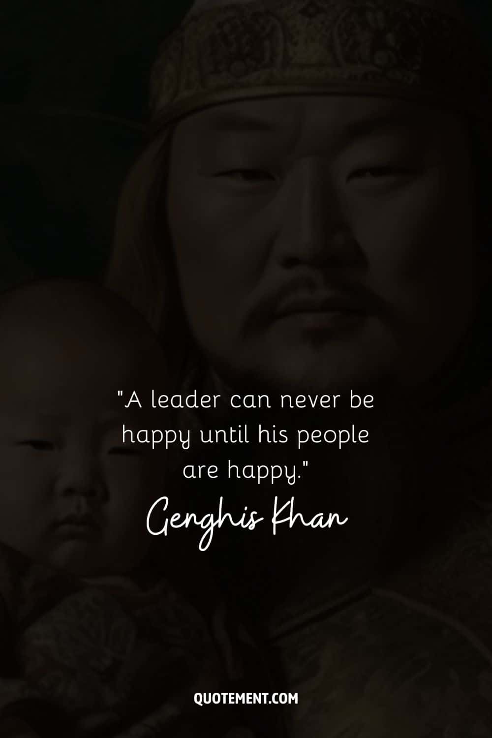 A leader can never be happy until his people are happy