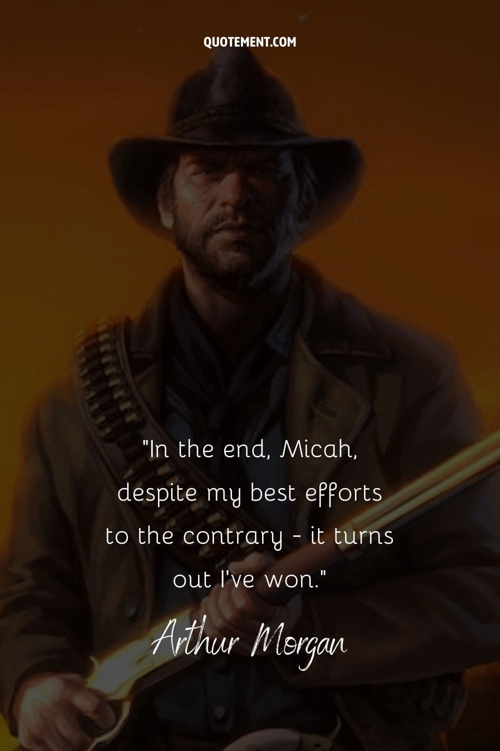 Arthur Morgan image representing the greatest Arthur Morgan quote.
