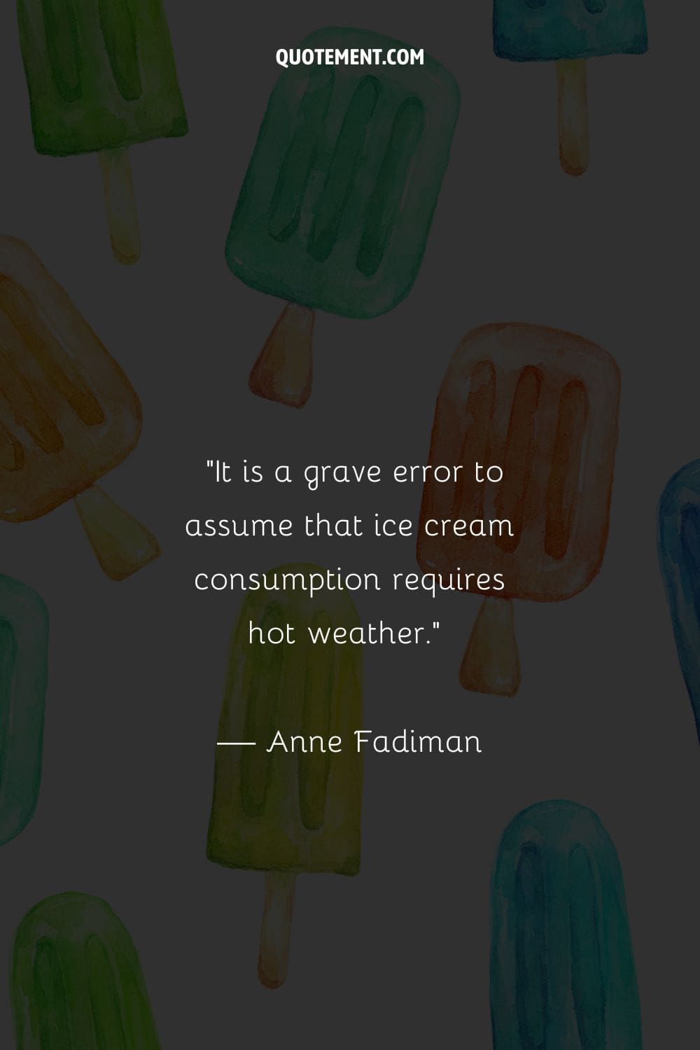 Colorful ice creams illustration representing the greatest ice cream quote.
