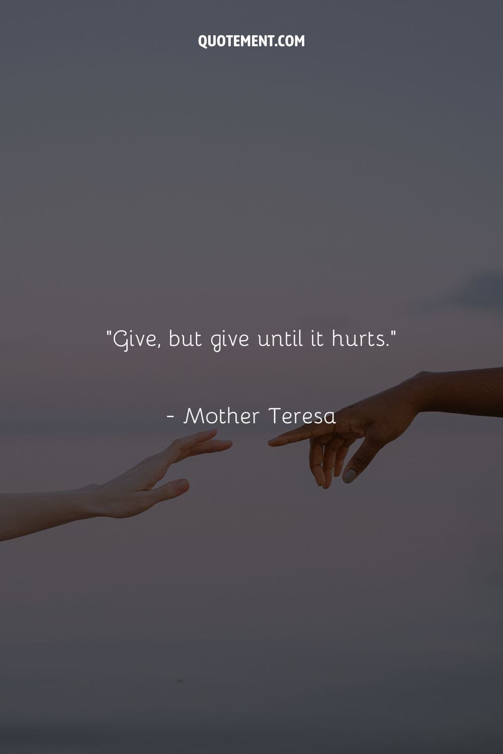 Give, but give until it hurts