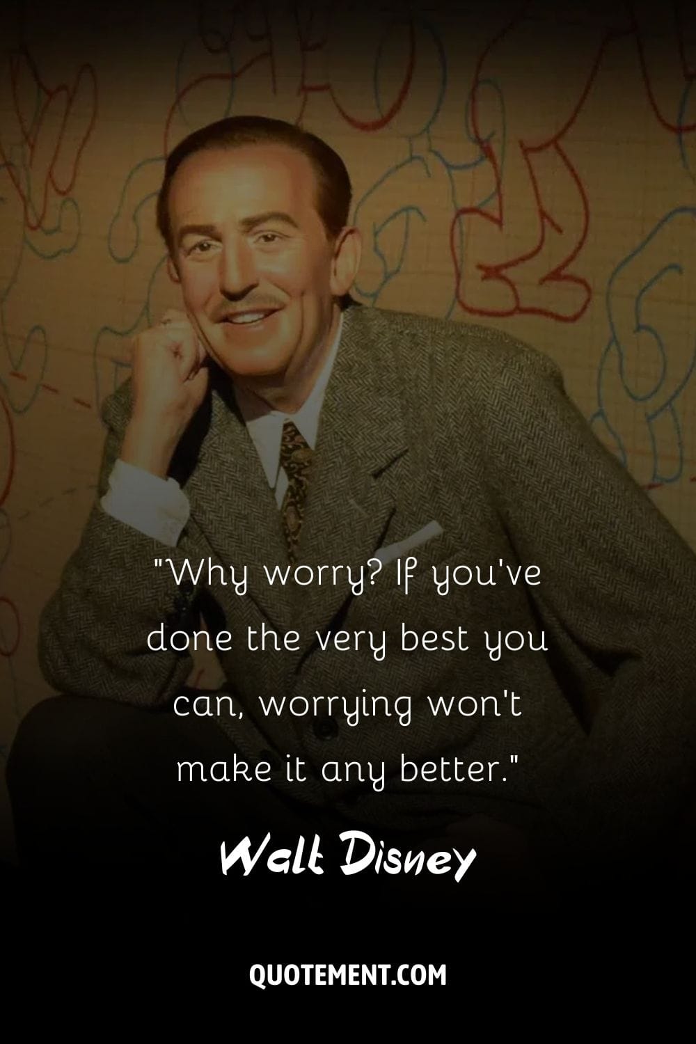 Image of Walt Disney representing Walt Disney inspirational quote.