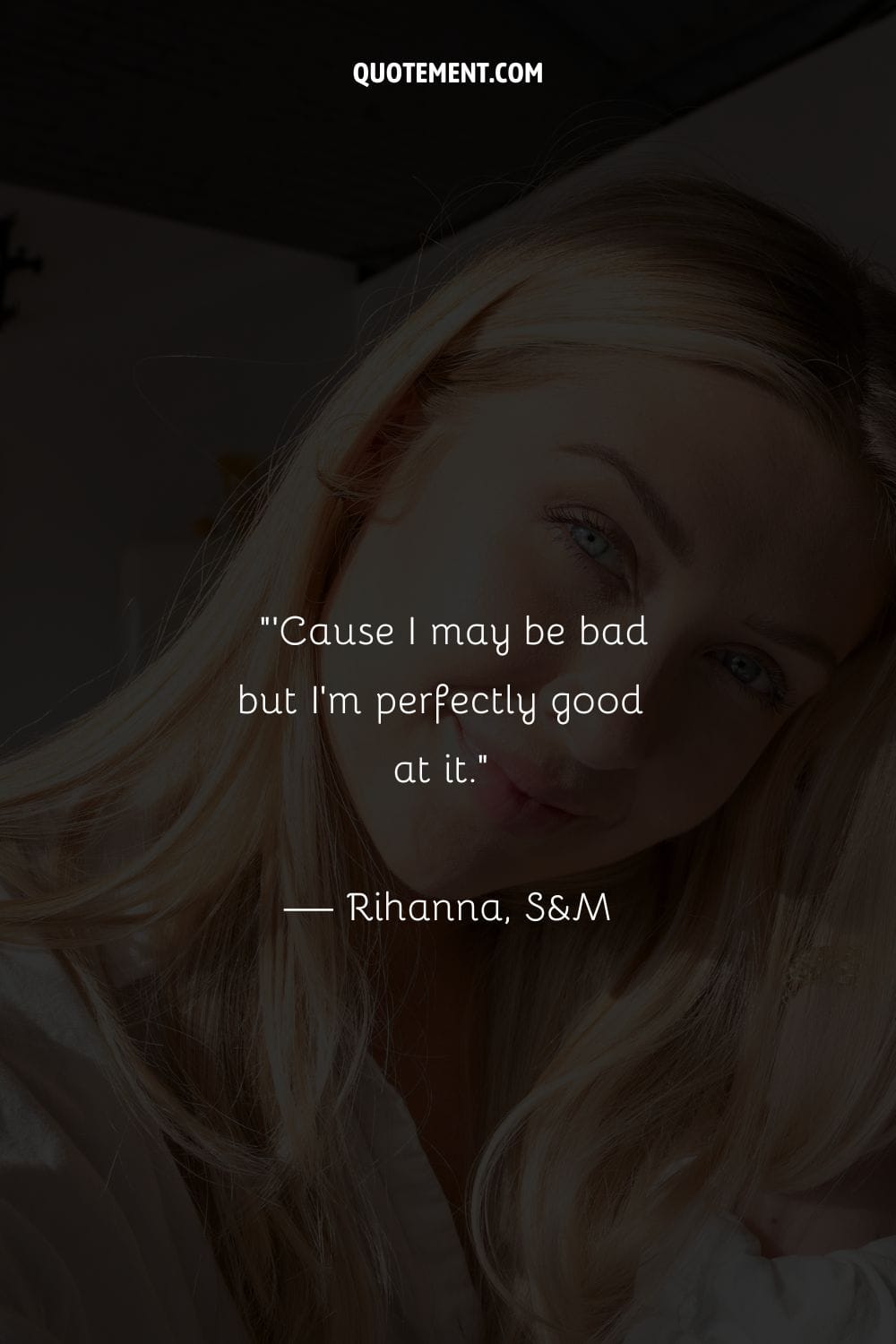 Image of a beautiful blonde girl representing badass quote.