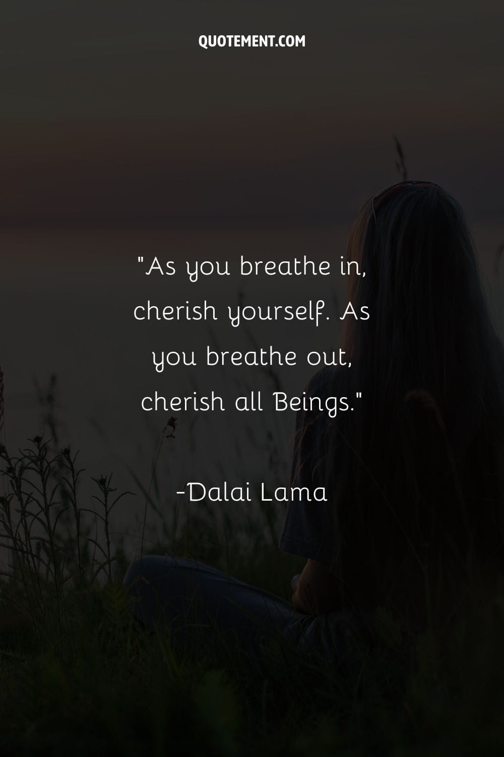 Image of a girl in contemplation representing the best breathe in quote.