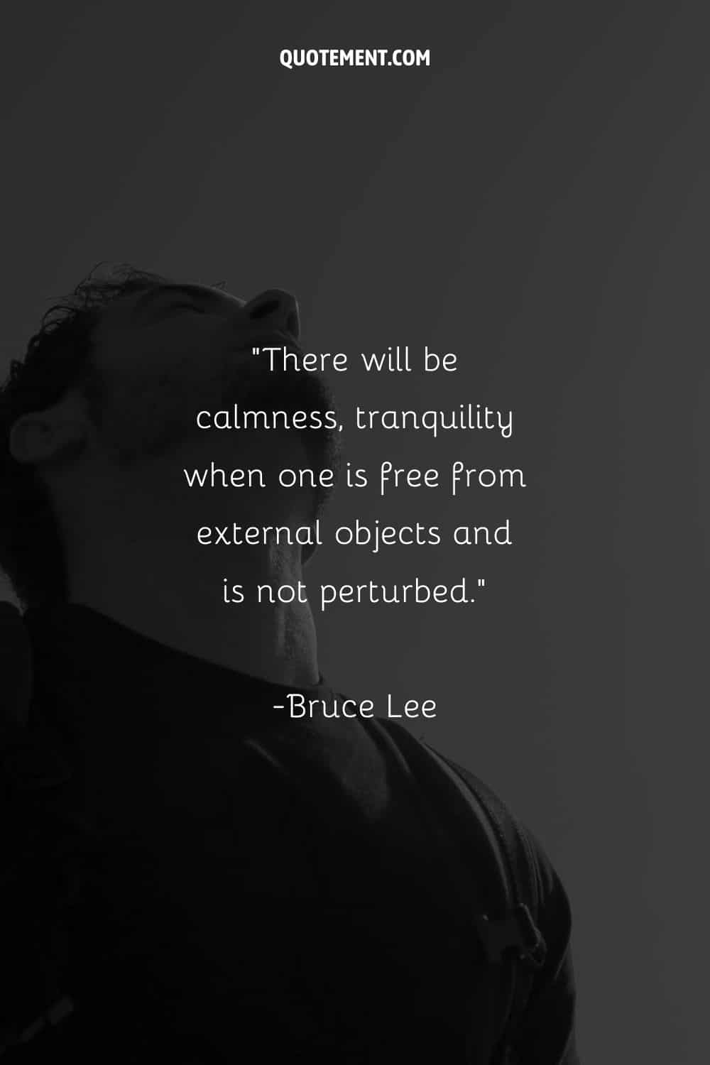 Image of a man peacefully resting representing a quote about calmness.