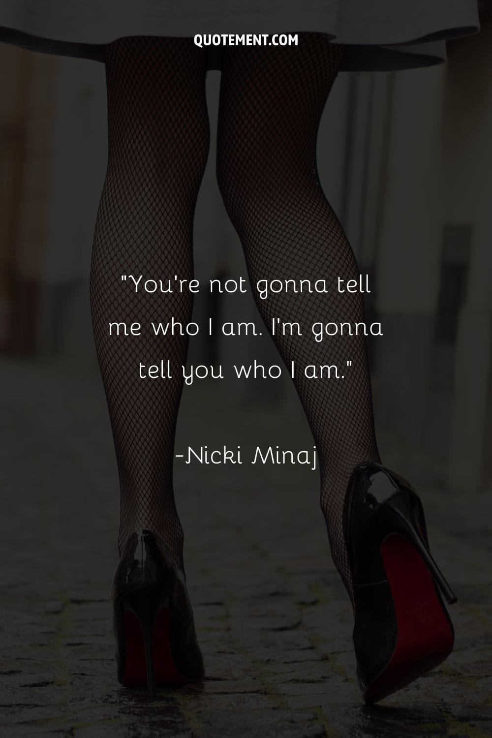 Image of a woman walking in heels representing sassy attitude quote.