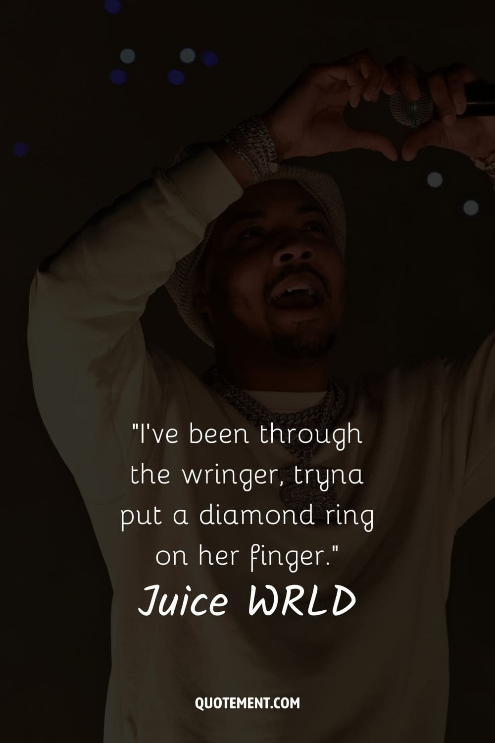 I’ve been through the wringer, tryna put a diamond ring on her finger.