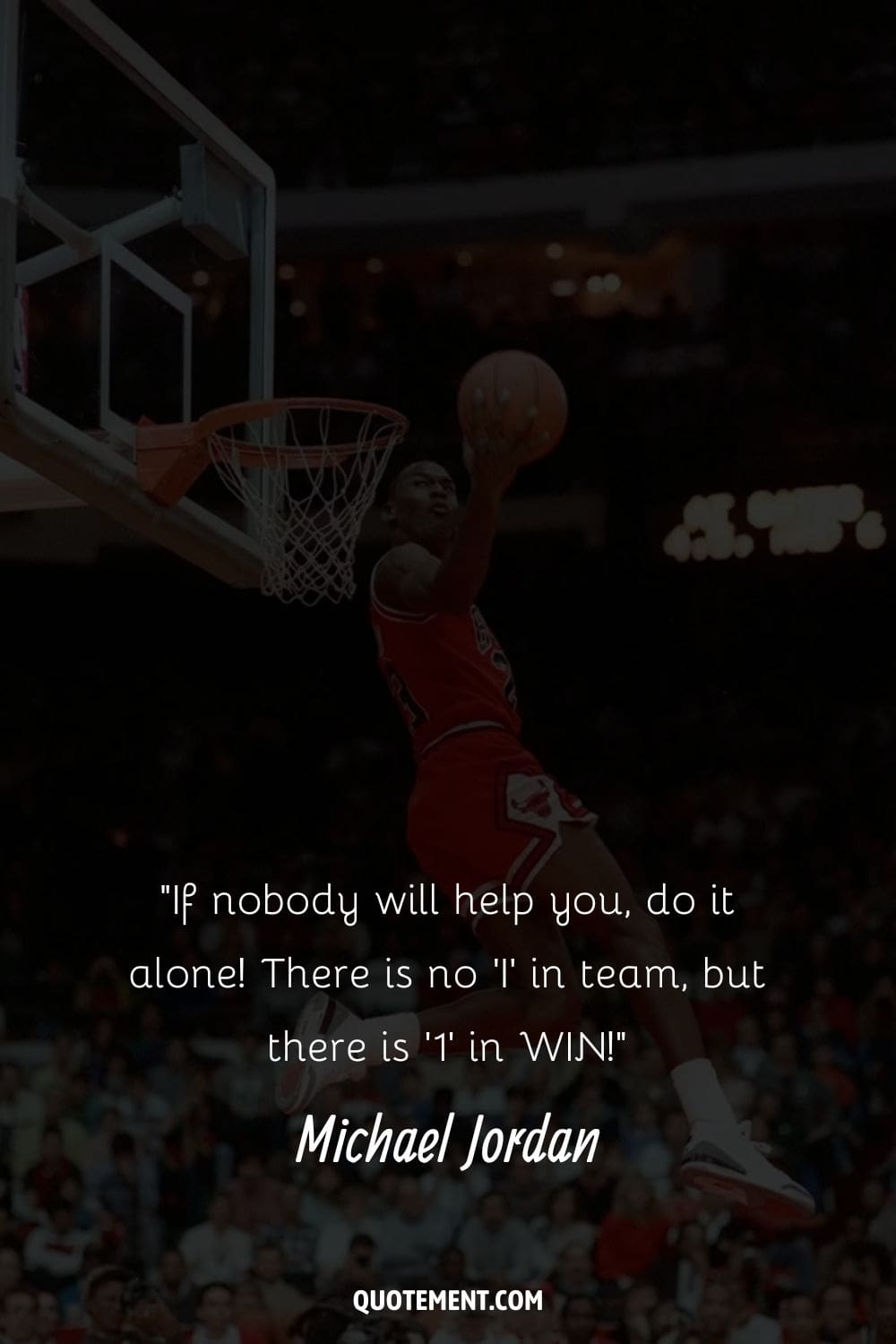 Michael Jordan rises towards the basket