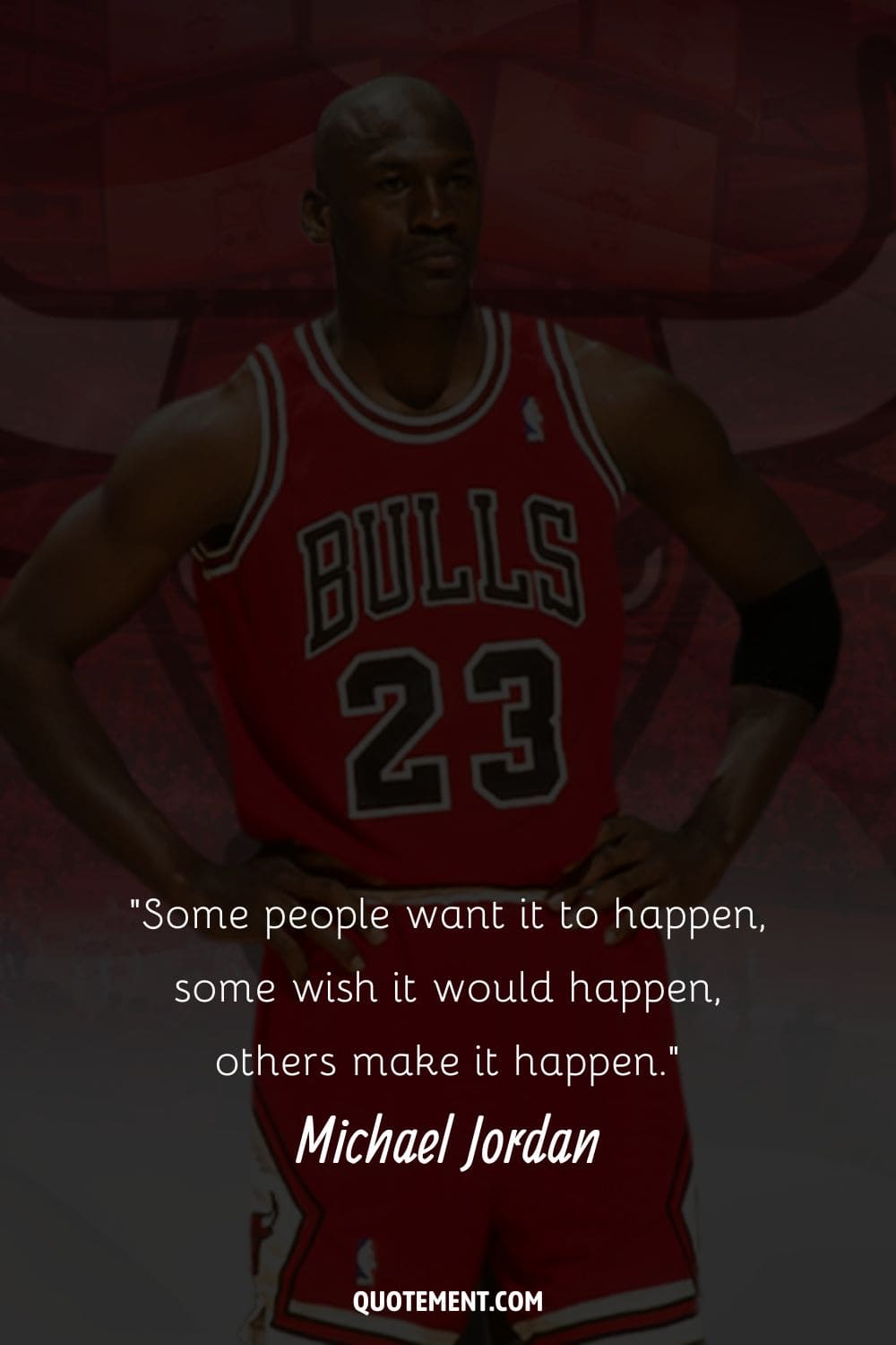 Michael Jordan with hands on hips on the court representing michael jordan famous quote