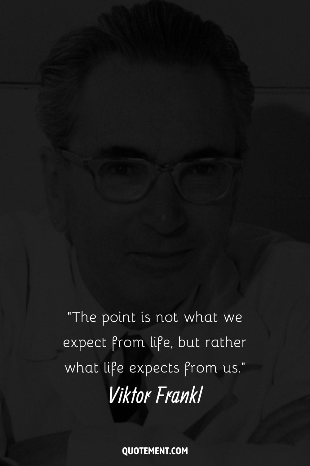 Portrait of Viktor Frankl representing Viktor Frankl quote.