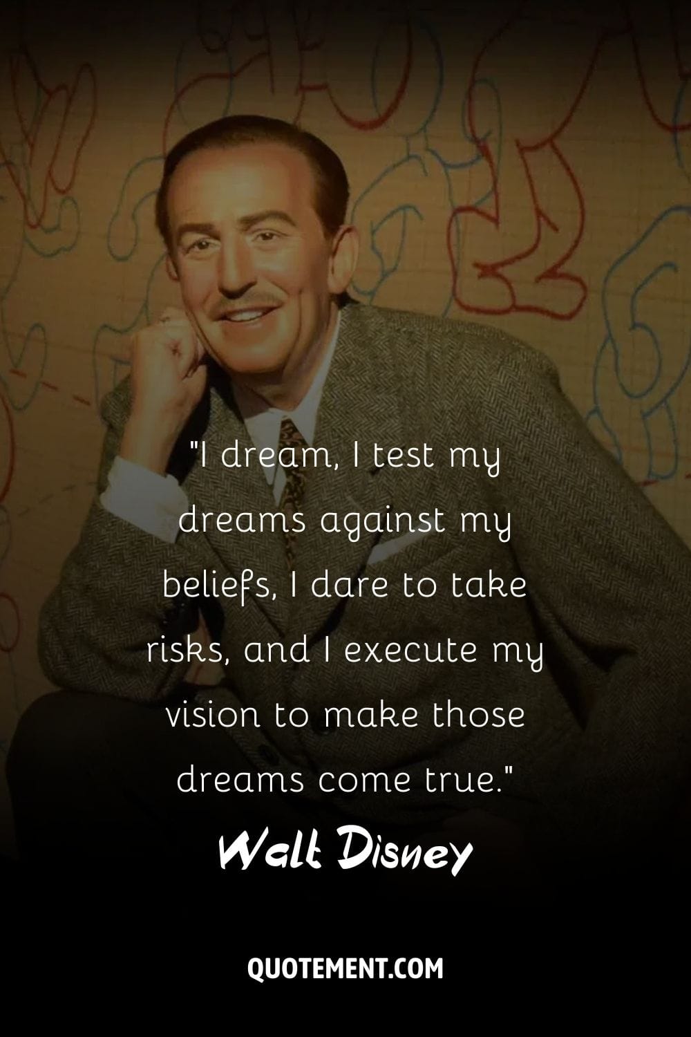 Posing Walt Disney a glimpse into history.