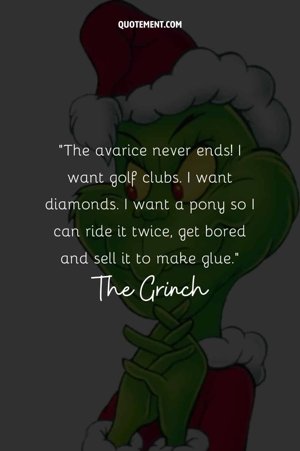 The avarice never ends! I want golf clubs.