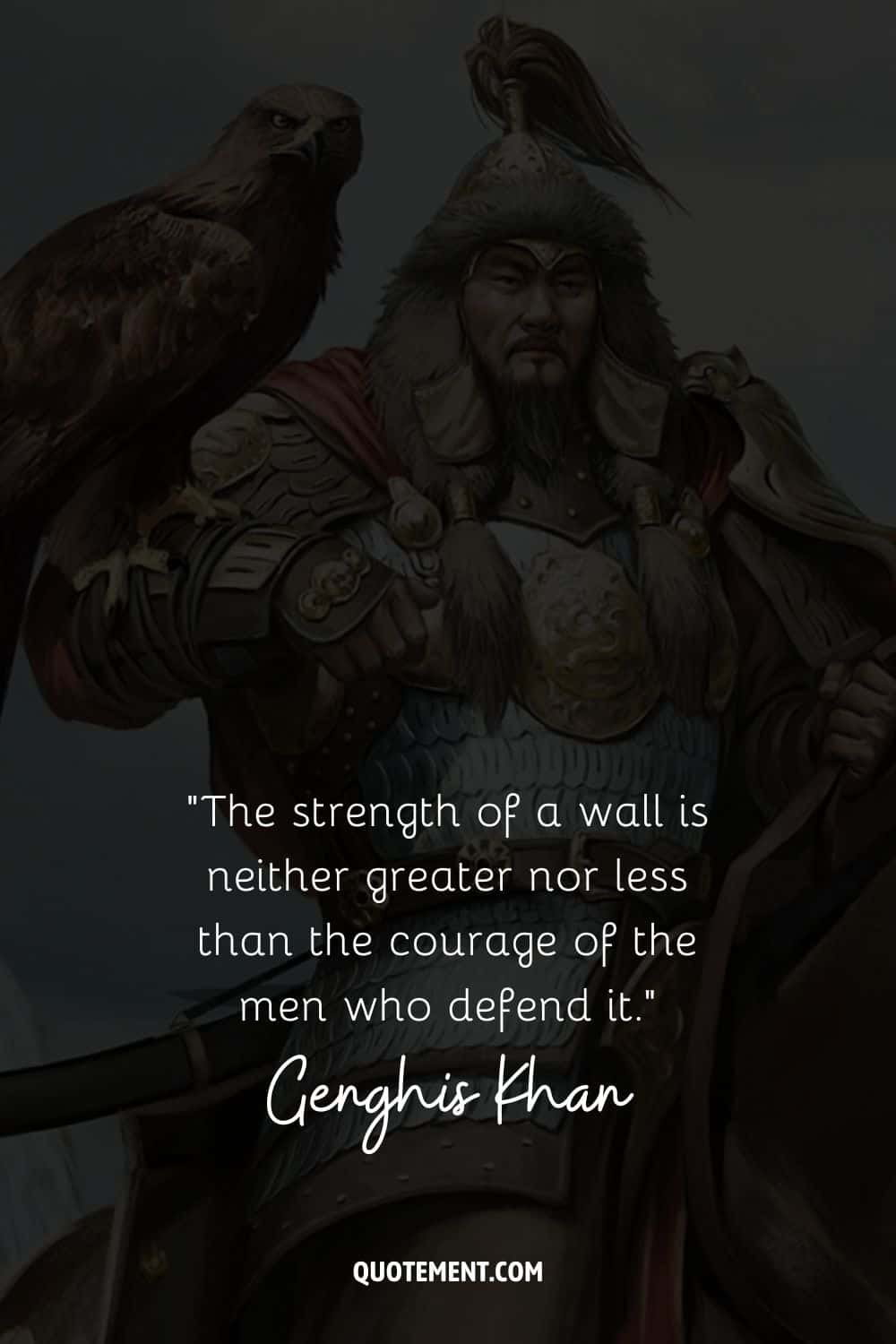 The strength of a wall is neither greater nor less than the courage of the men who defend it