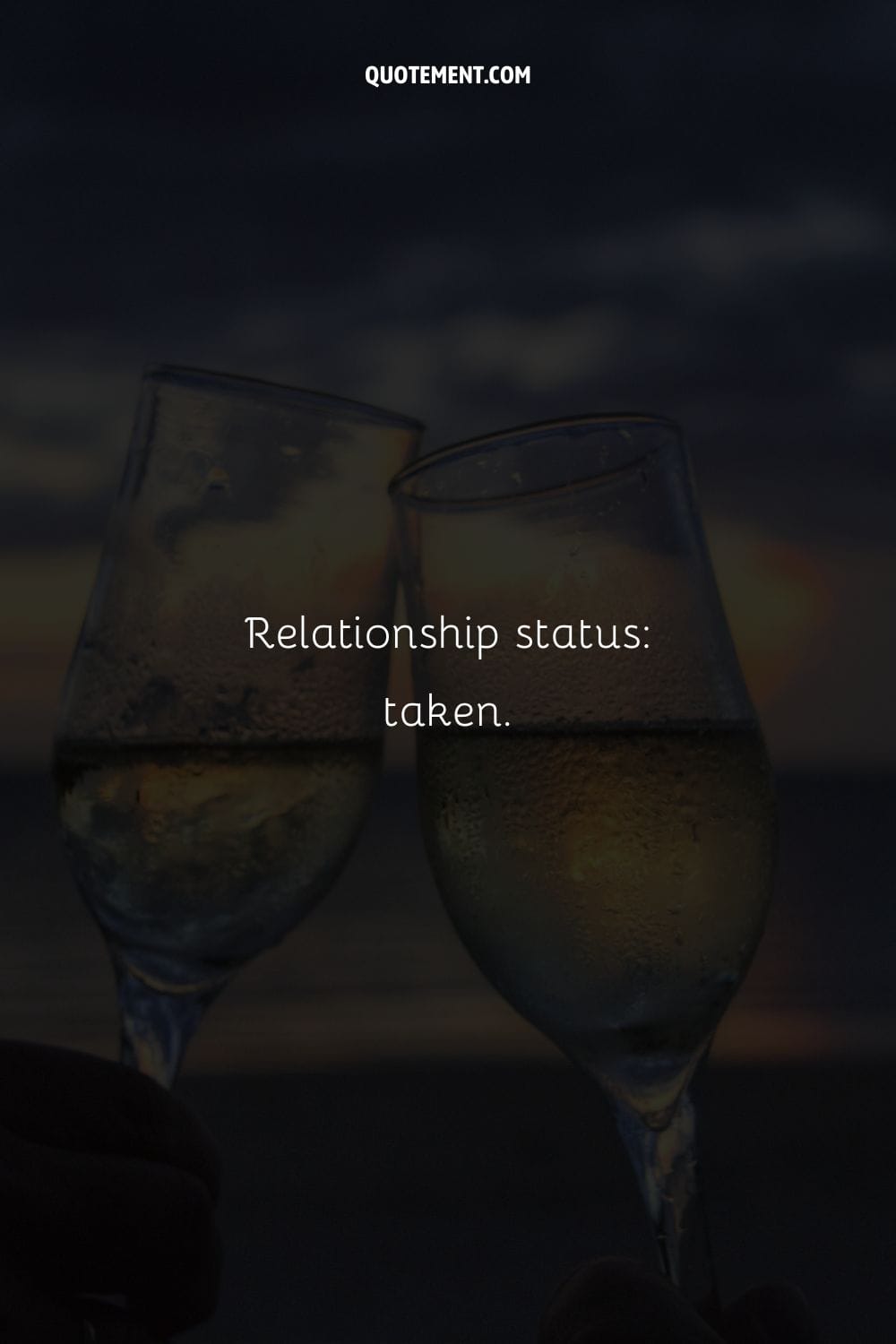 Two champagne glasses representing lovely Instagram couple caption.