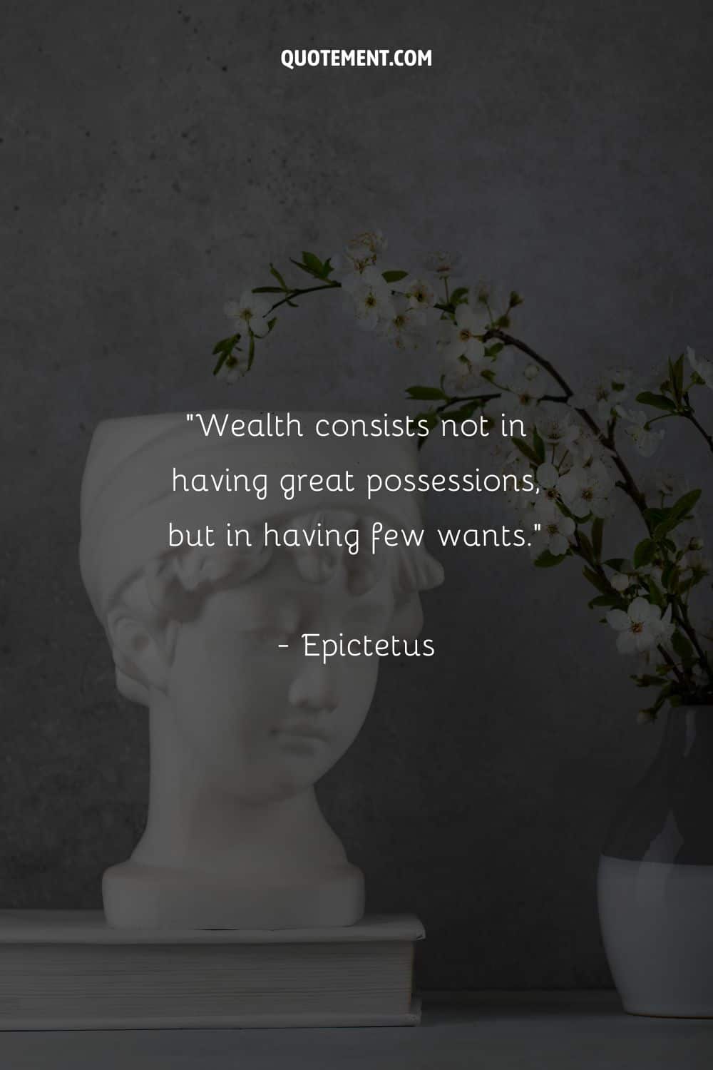 Wealth consists not in having great possessions, but in having few wants