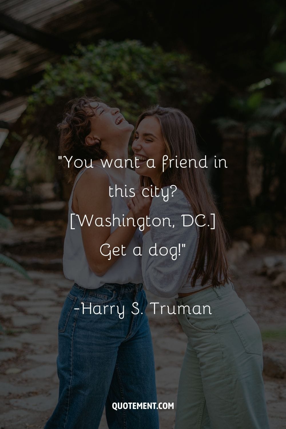 “You want a friend in this city [Washington, DC.] Get a dog!” ― Harry S. Truman