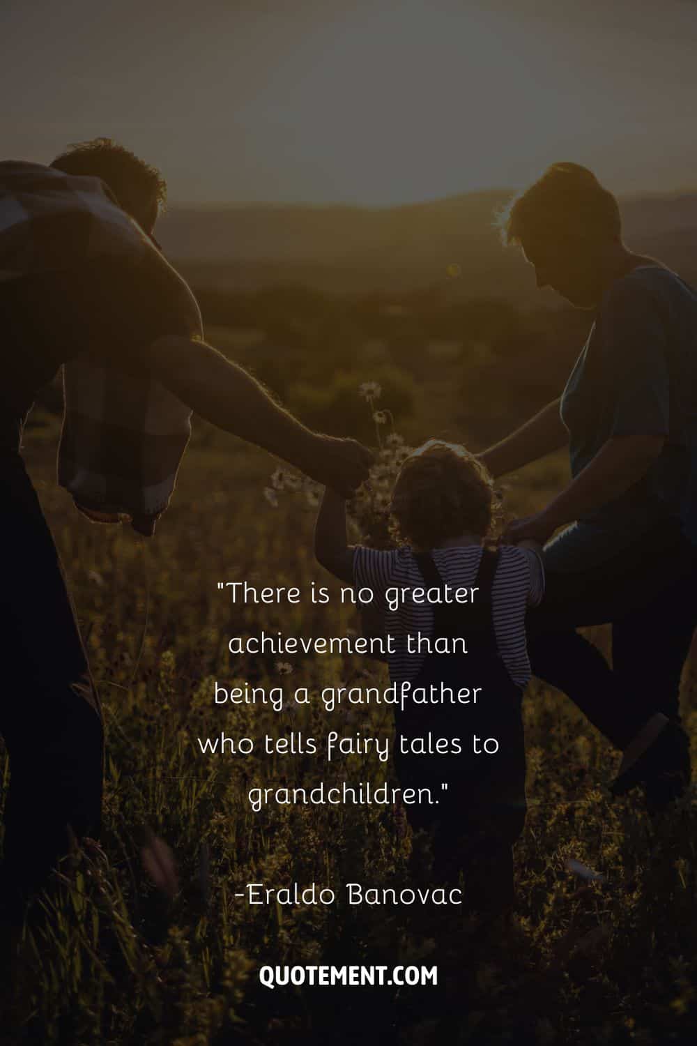 grandparents creating lasting moments with their grandkid in the field
