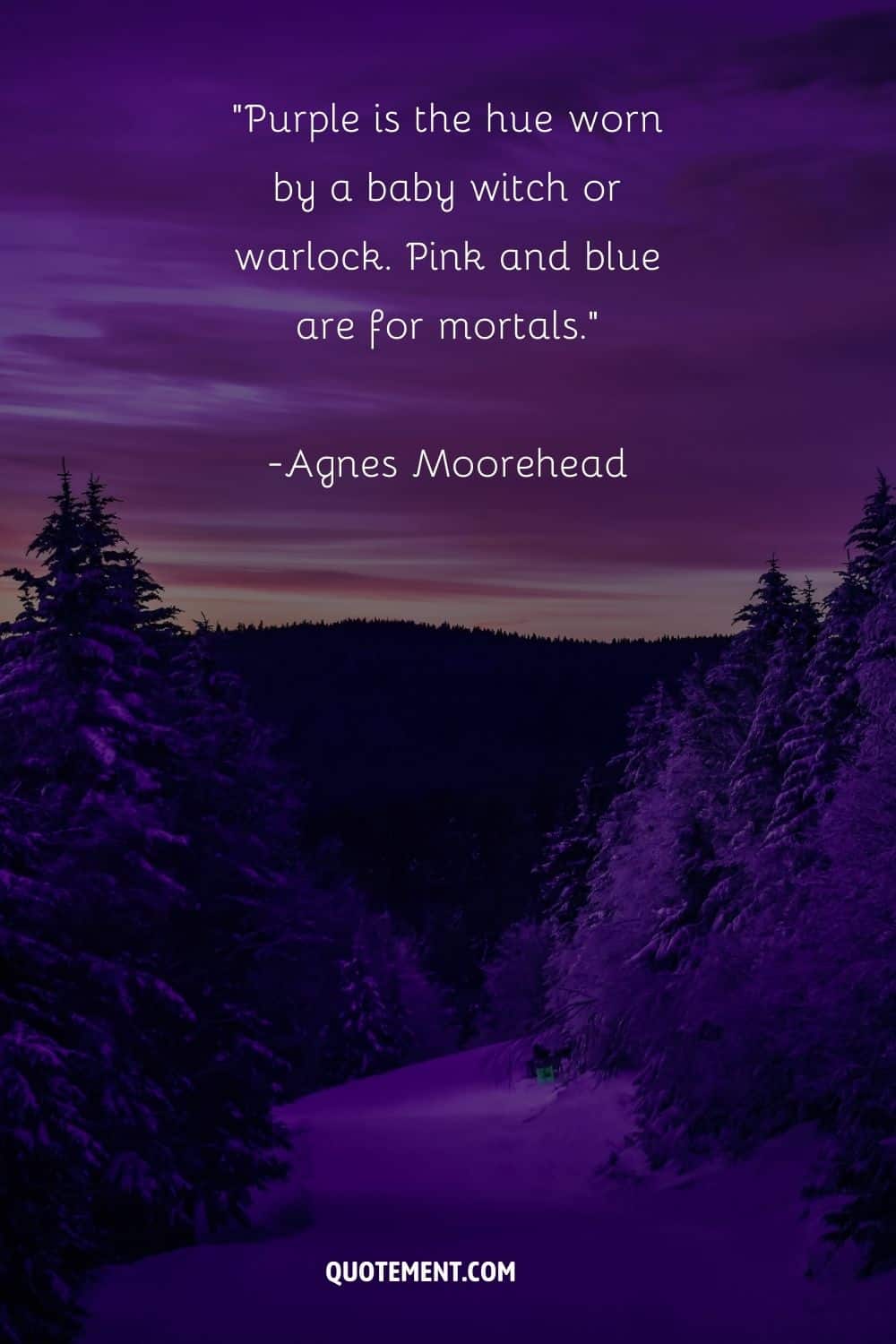 purple sky weaving a sense of wonder above the snowy mountain