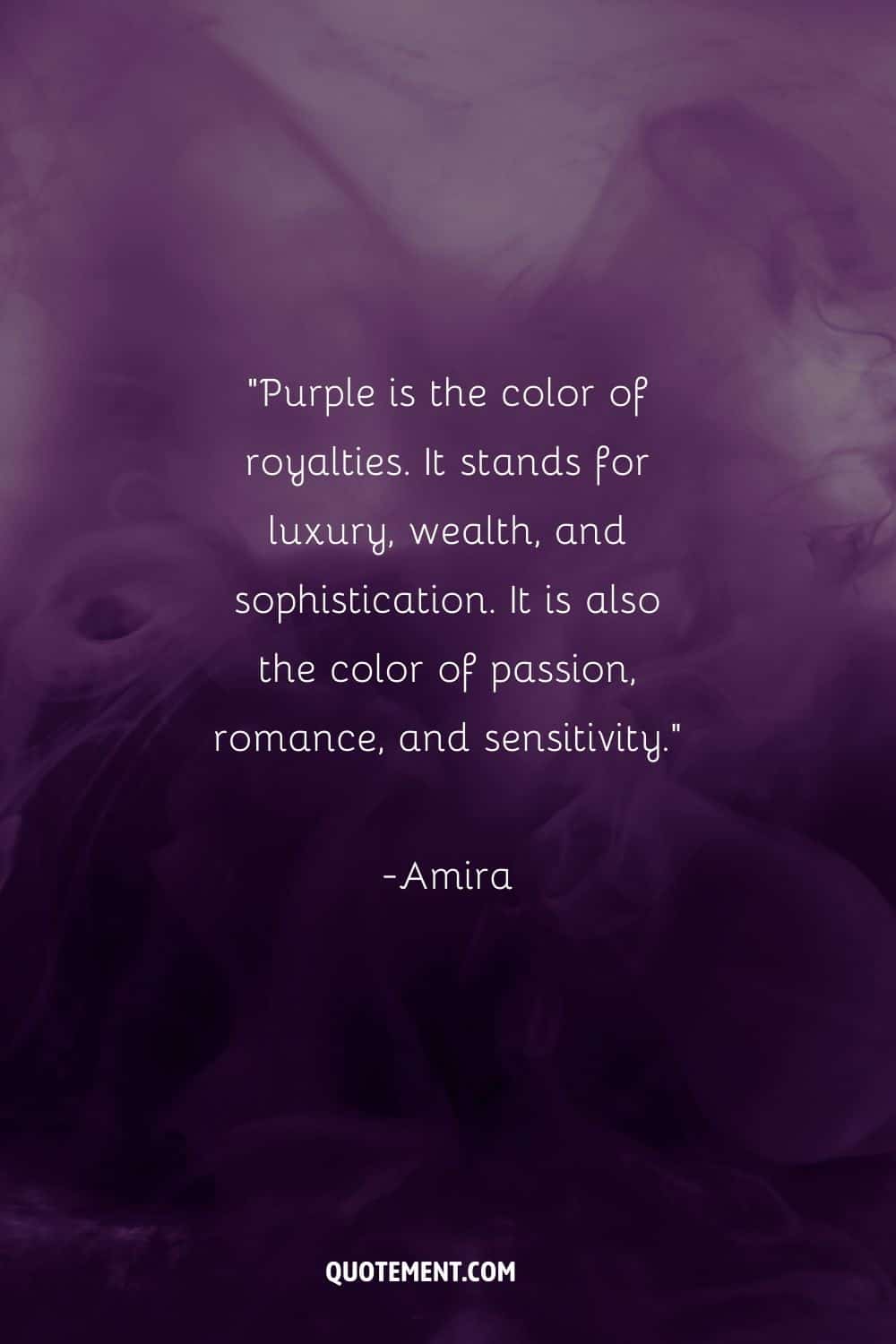 smoky purple background representing a beautiful purple quote