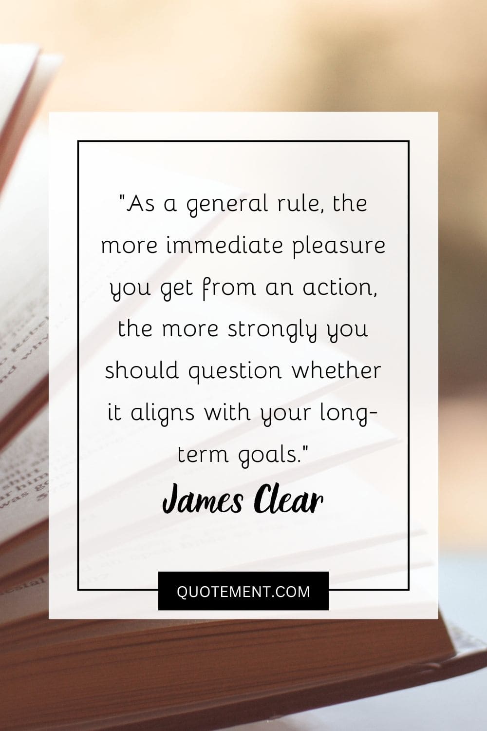 As a general rule, the more immediate pleasure you get from an action, the more strongly you should question whether it aligns with your long-term goals.