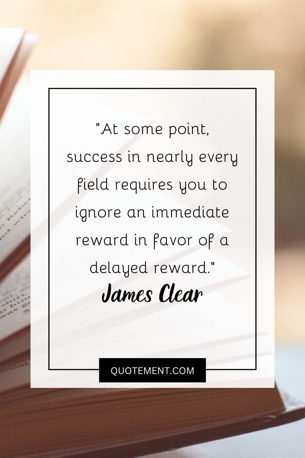 At some point, success in nearly every field requires you to ignore an immediate reward in favor of a delayed reward