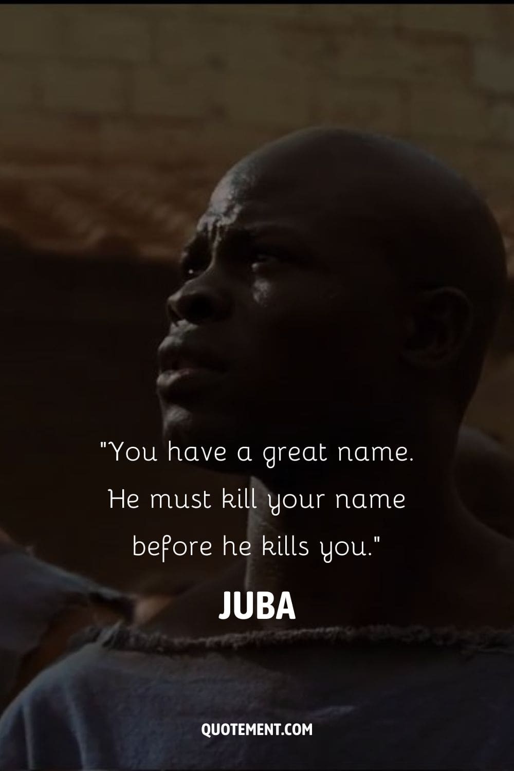 Image of Juba representing a Gladiator movie quote.