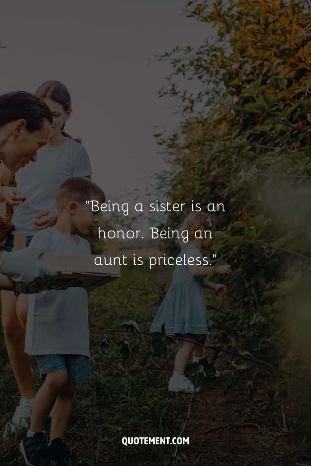Image of kids playing representing being an aunt quote.