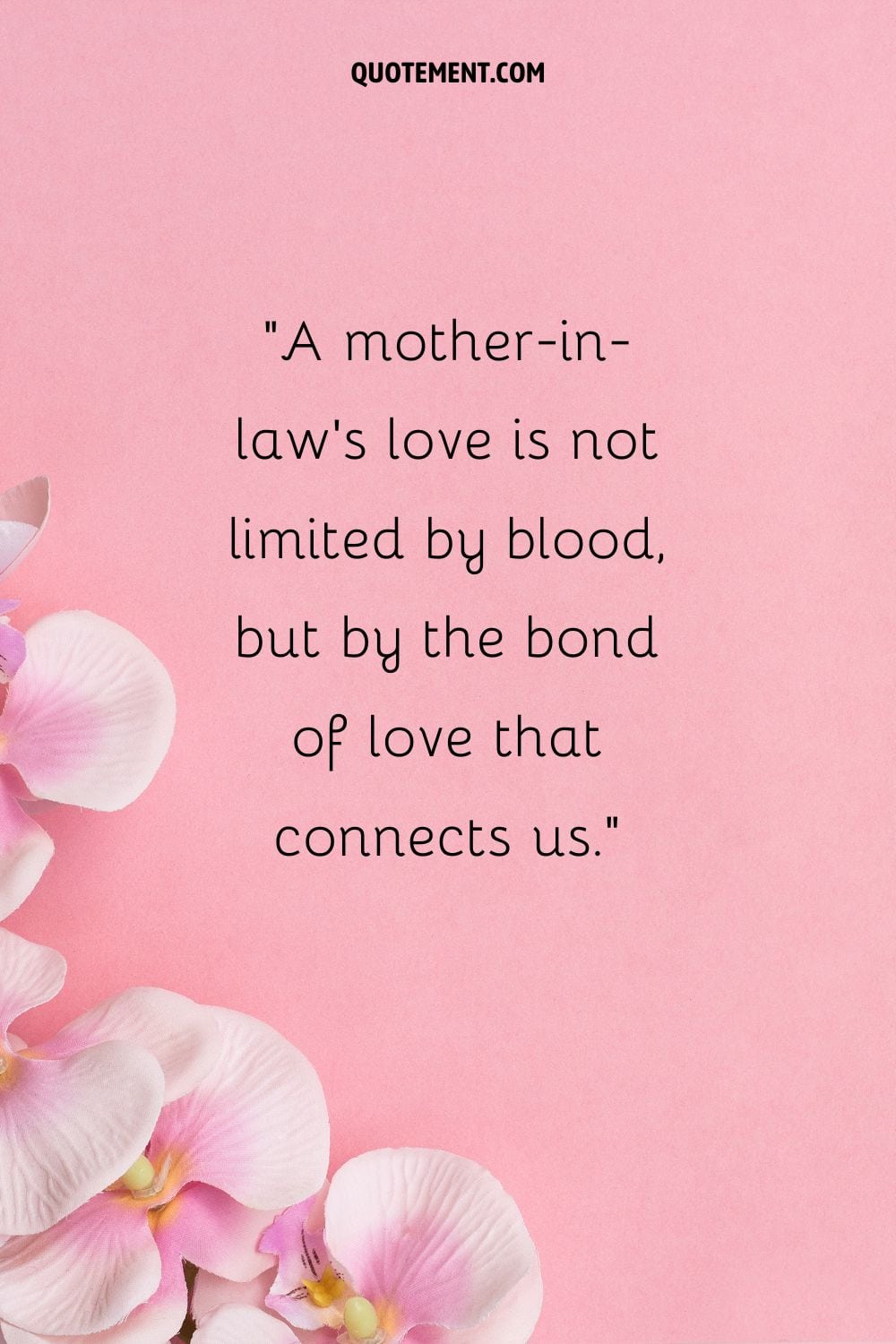 Lovely quote surrounded by abundant pink flowers