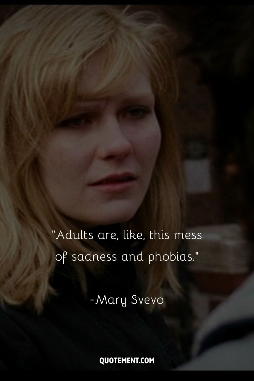 Mary Svevo representing the most famous Eternal Sunshine Of The Spotless Mind quote.