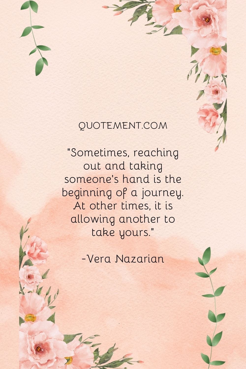 Sometimes, reaching out and taking someone's hand is the beginning of a journey.