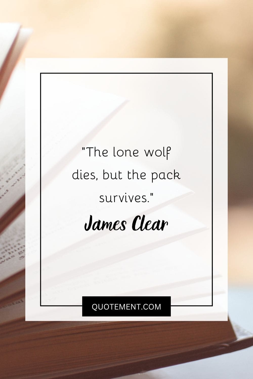 The lone wolf dies, but the pack survives
