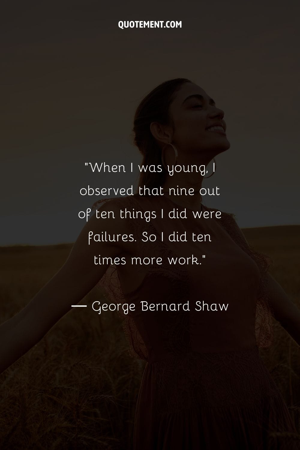 When I was young, I observed that nine out of ten things I did were failures. So I did ten times more work.