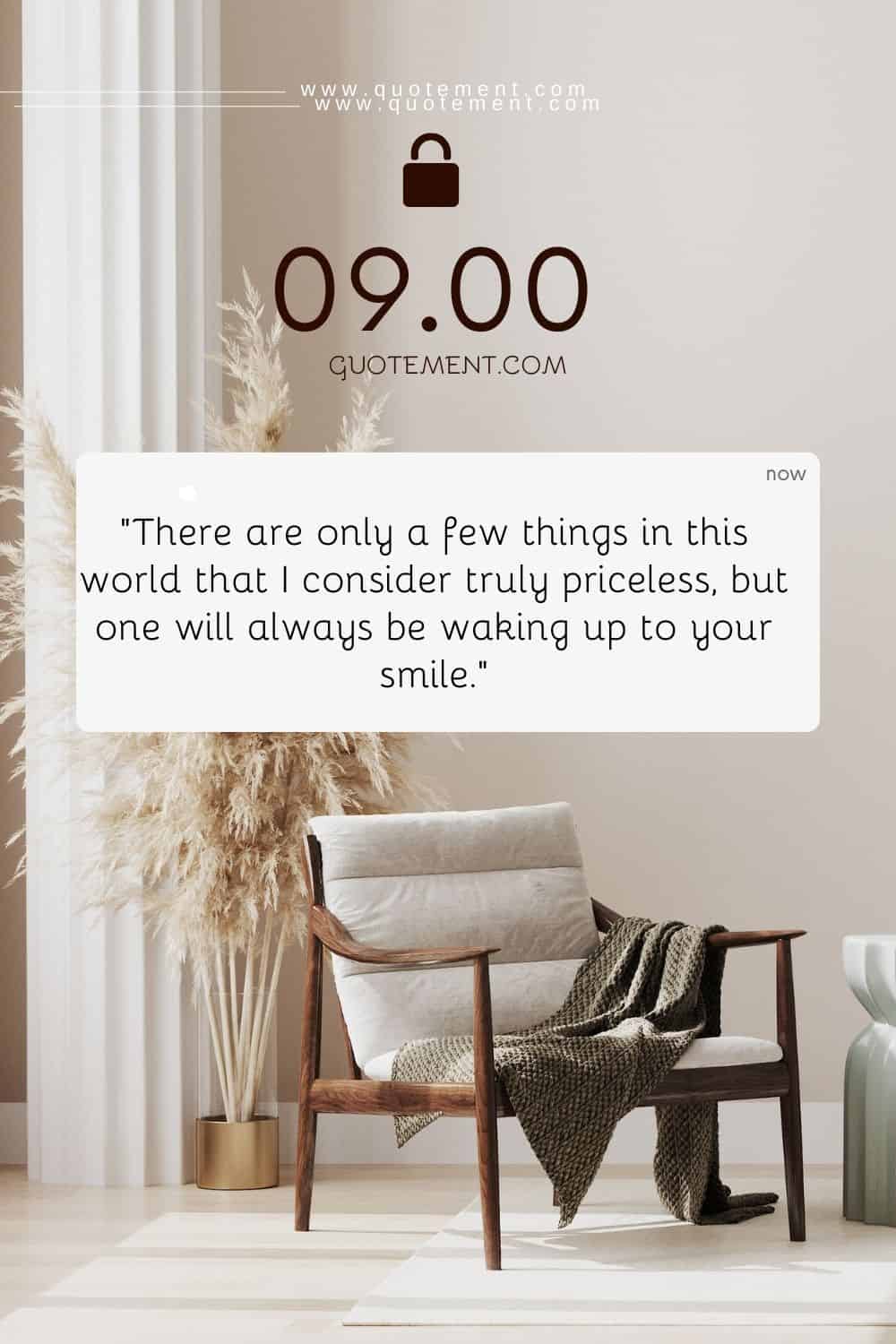 phone screen image of a cozy Scandinavian home setting featuring a message in a box