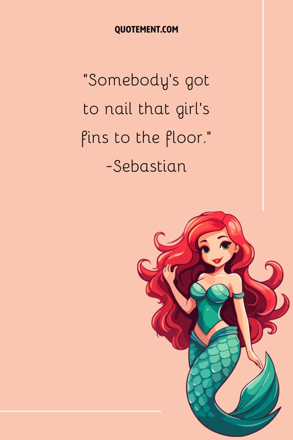 Ariel illustration representing one of the best Little Mermaid quotes.